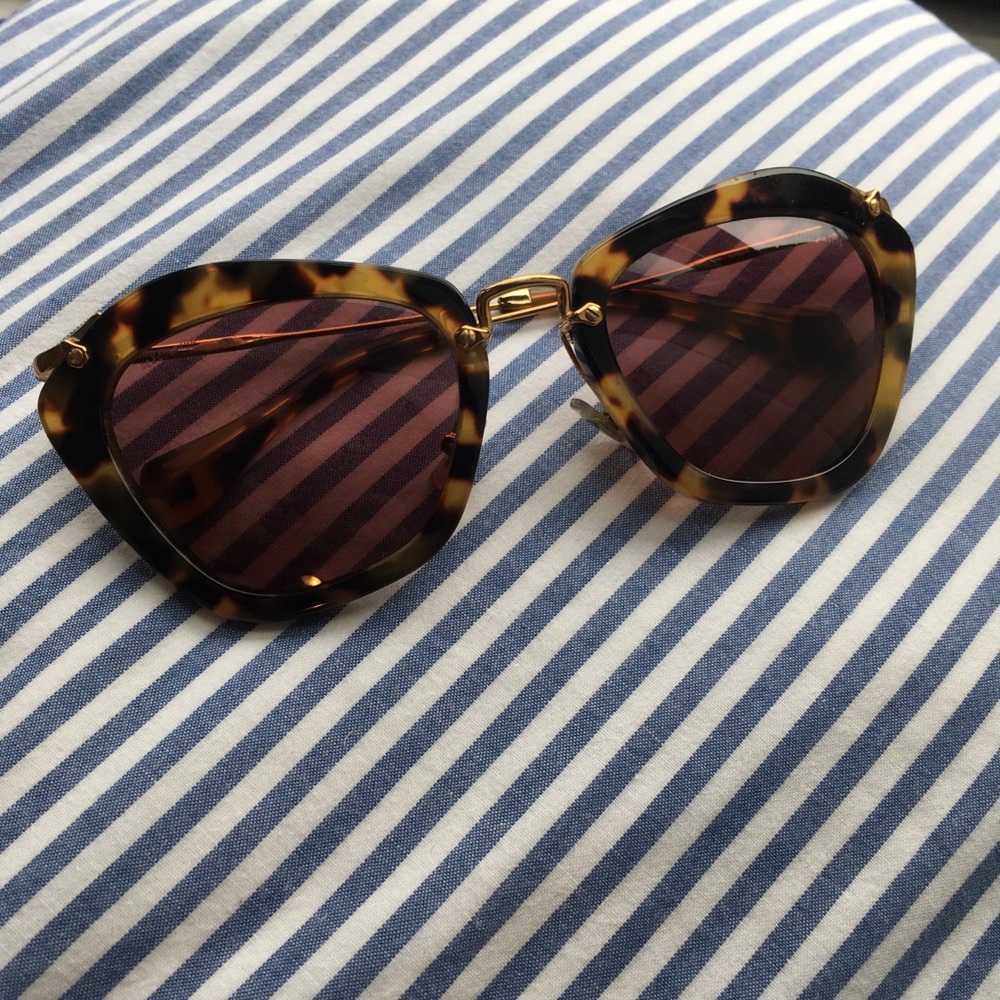 Miu Miu “Noir” Cat Eye Sunglasses